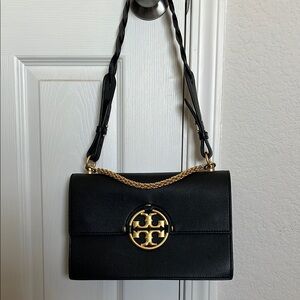 Tory Burch Black Leather Shoulder Bag